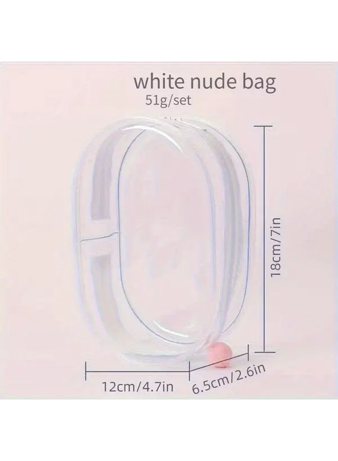 Black Labubu Bag For Doll Under 6.7 Inch PVC Transparent Storage Organizer - Image 4