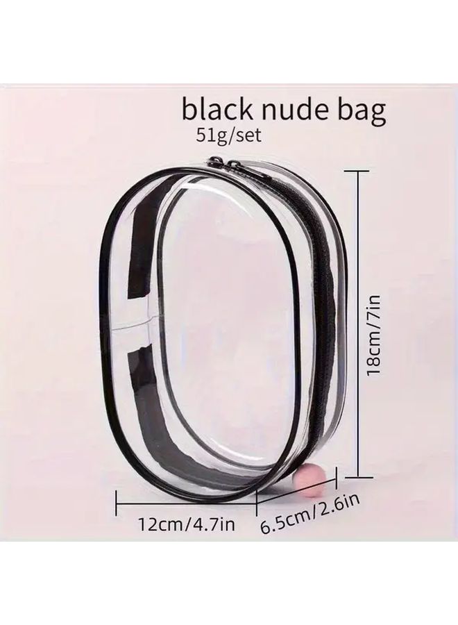 Black Labubu Bag For Doll Under 6.7 Inch PVC Transparent Storage Organizer - Image 3