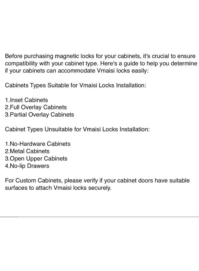 vmaisi Child Safety Magnetic Cabinet Locks - 4 Pack Adhesive Baby Proofing Cabinets & Drawers Latches - Image 5