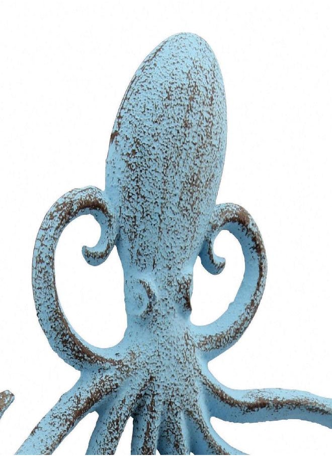 Stonebriar Stonebriar Decorative Cast Iron Blue Octopus Multi Wall Hook  - Image 5