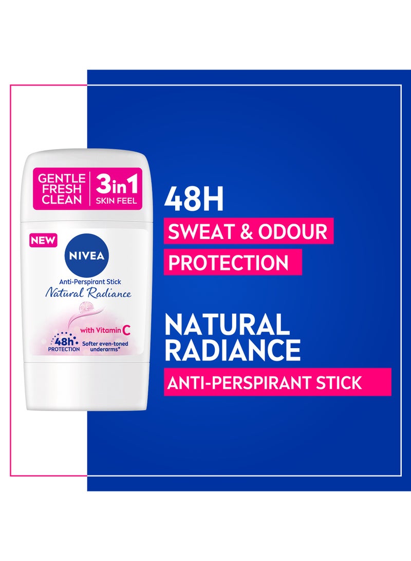 Nivea Natural Radiance Antiperspirant Stick For Women 50ml - Image 3