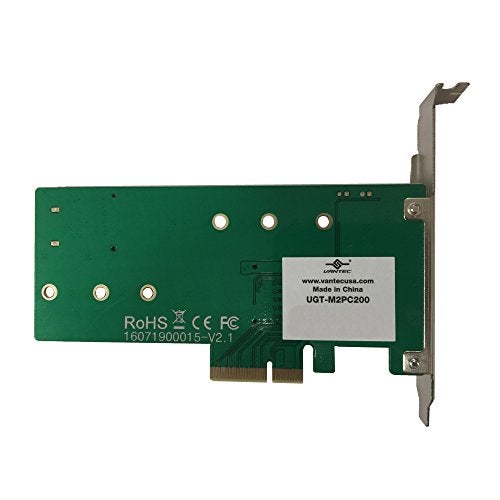 Vantec M.2 NVMe + M.2 SATA SSD PCIe x4 Adapter (UGT-M2PC200), Green - Image 5