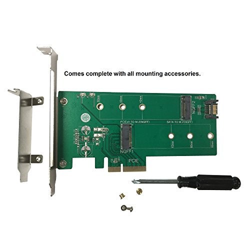 Vantec M.2 NVMe + M.2 SATA SSD PCIe x4 Adapter (UGT-M2PC200), Green - Image 2