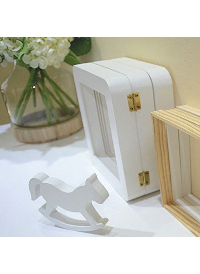 ROSENICE - Wooden Rocking Horse Table Decoration Centerpiece Ornament White - Image 1