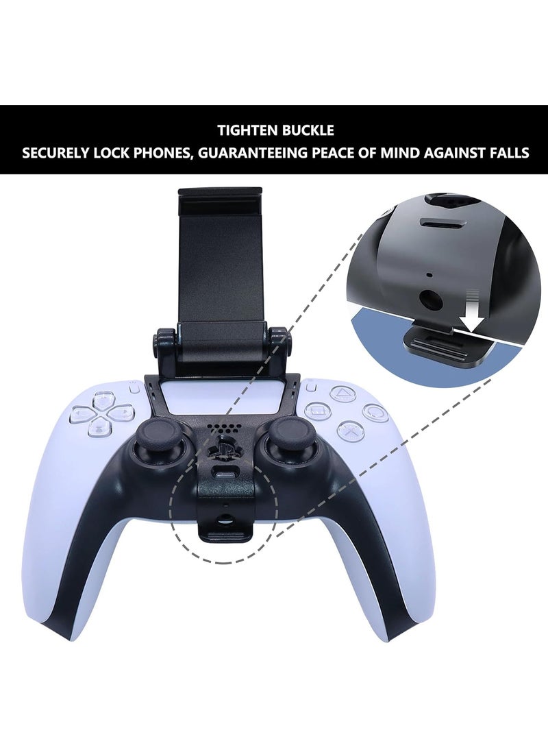 Controller Phone Mount for PS5,Mobile Game Adjustable Phone Holder Smart Clip for PS5 Controller, PS5 Remote Play Backbone Clip Compatible with Playstation 5 Dualsense Gaming Controller  - Image 4