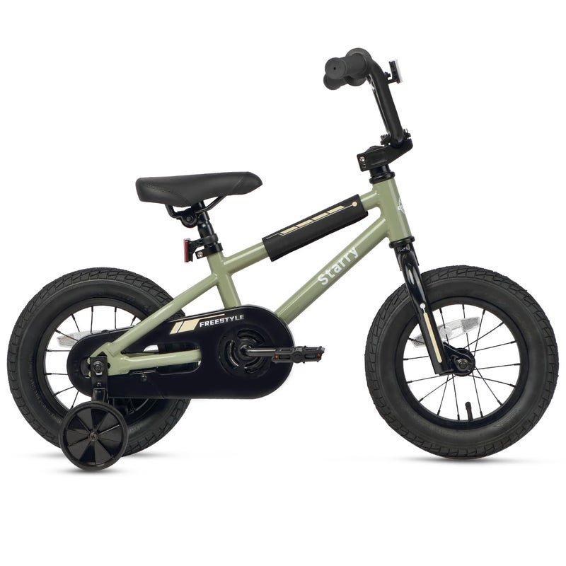 cubsala 12 Inch Kids Bike for 1 2 3 4 Years Old Boys Girls Beiginner Toddlers Riders BMX Style Bicycle with Training Wheels Coaster Brake, Army Green - Image 5