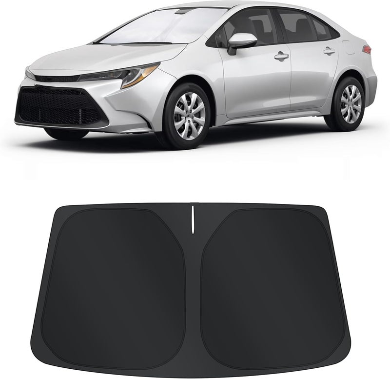 TINGLU Sun Shade for Toyota Corolla 2020-2024 2025(Not for Corolla Cross) Accessories Windshield Sun Shade Window Shade UV Rays Protection Sun Visor Cover with Steering Wheel Sunshade Storage Bag - Image 1