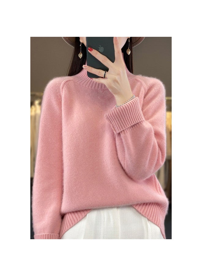 XINYANG سويت شيرت صوف سميك محبوك بـ 7 إبر - 100% صوف برقبة عالية وأكمام طويلة لطبقة أساسية شتوية - Image 5