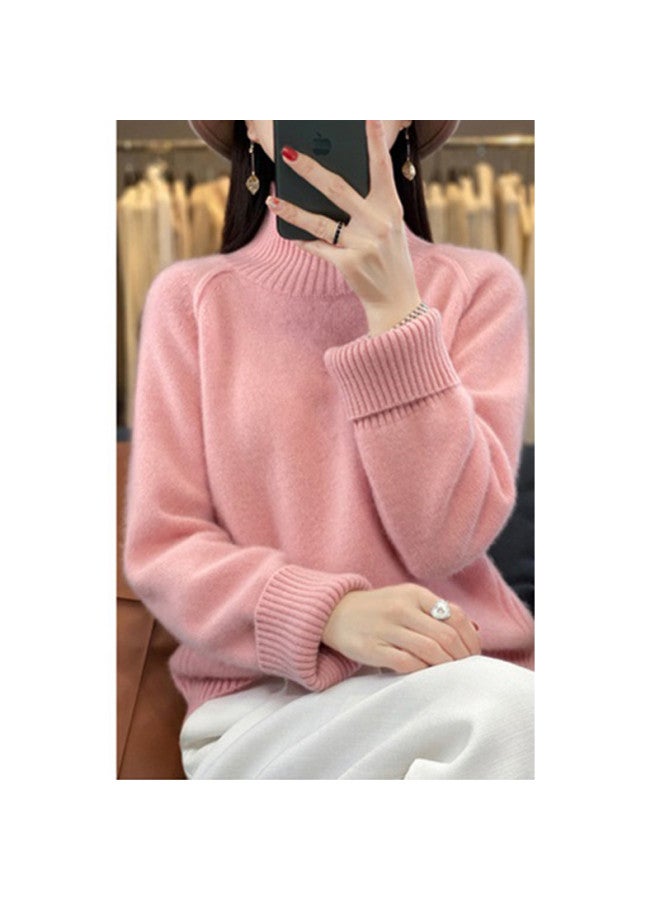 XINYANG سويت شيرت صوف سميك محبوك بـ 7 إبر - 100% صوف برقبة عالية وأكمام طويلة لطبقة أساسية شتوية - Image 3