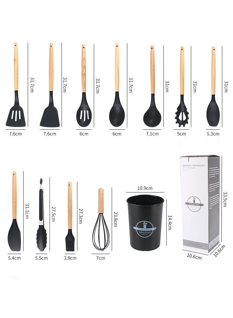 تي دي هوم طقم أواني طهي 11 قطعة مع مقابض أسود/بني 11.93 بوصة - Image 2