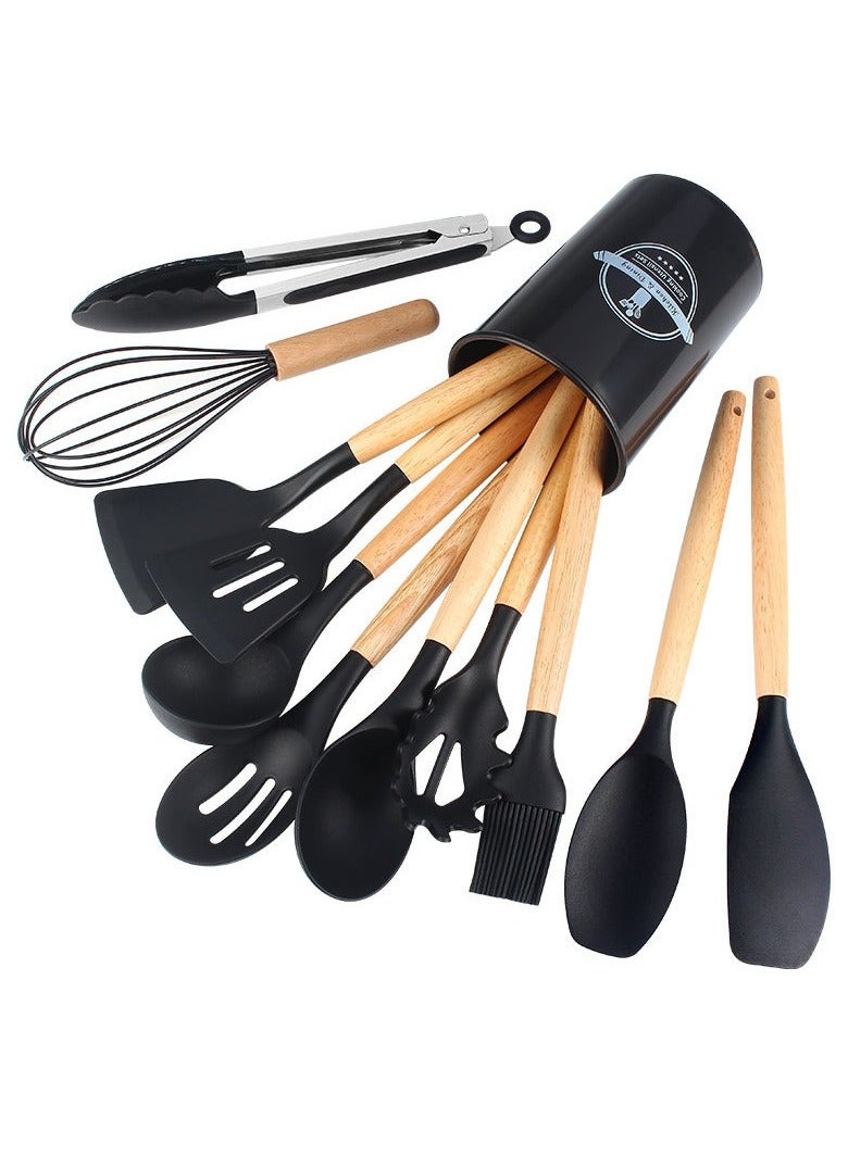 تي دي هوم طقم أواني طهي 11 قطعة مع مقابض أسود/بني 11.93 بوصة - Image 3