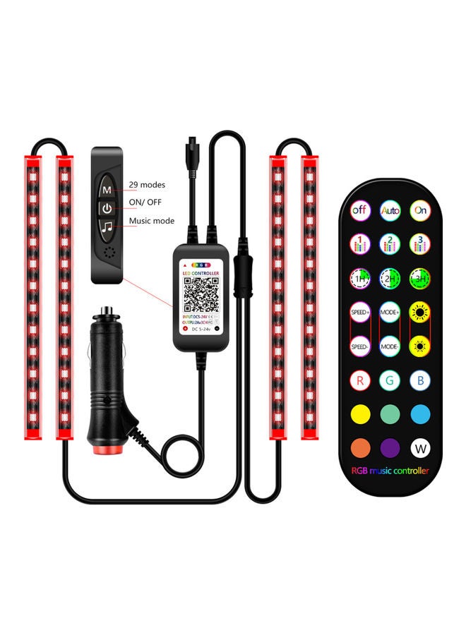 إسكدنيا مجموعة مصابيح LED مكونة من 48 لمبة صغيرة داخلية للسيارات مكونة من 4 قطع - Image 1