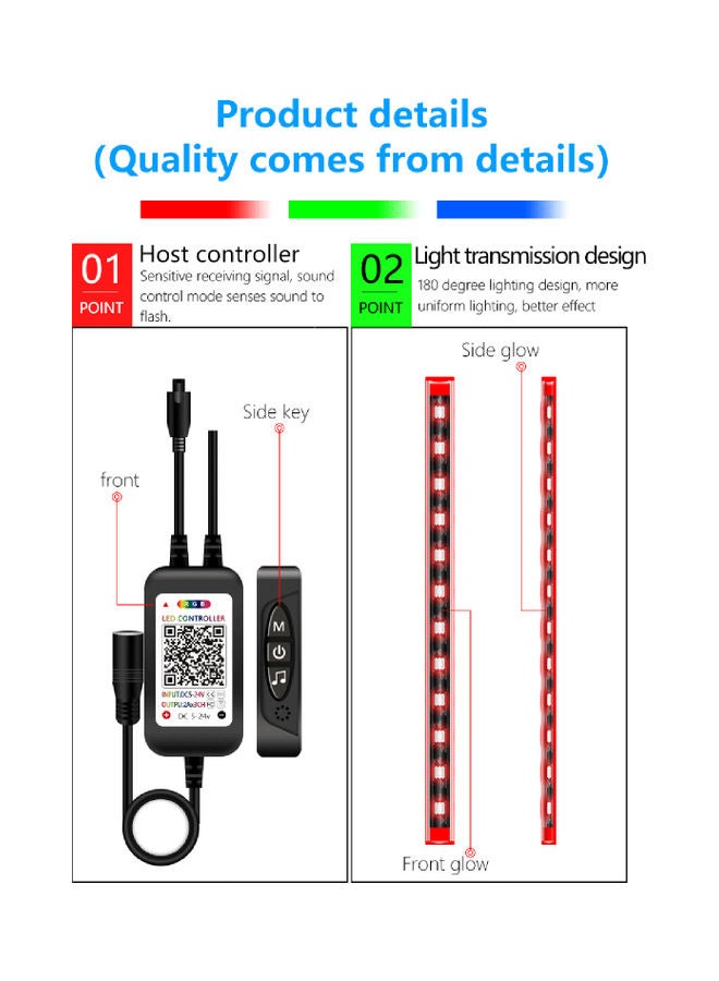إسكدنيا مجموعة مصابيح LED مكونة من 48 لمبة صغيرة داخلية للسيارات مكونة من 4 قطع - Image 4