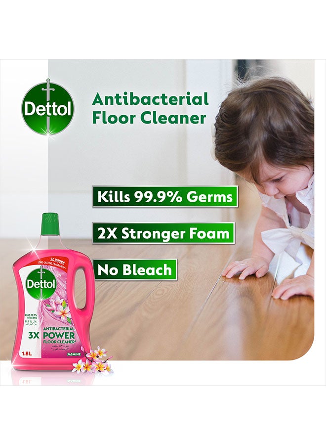 Dettol Jasmine Antibacterial Power Floor Cleaner Pink 1.8Liters - Image 2