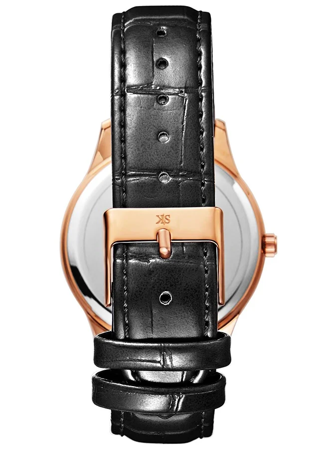 KENNETH SCOTT Kenneth Scott Men's Quartz Movement Watch, Analog Display and Polyurethane Strap - K22016-RLBW, Black