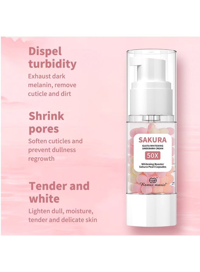 Sakura Underarm W-hi-tening Cream - Skin Bl-ea-ching Cream for Women - Skin Li-g-htening Cre am for the Whole Body, Armpit, Intimate Parts, Legs - Moisturizing Nourishing - Image 4