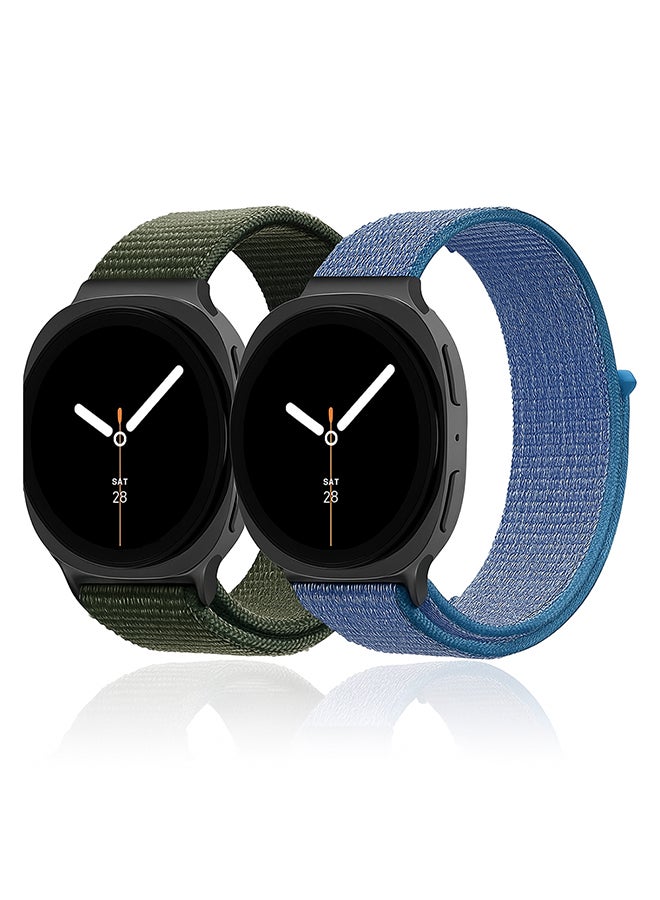 O Ozone Nylon Straps For Samsung Galaxy Watch 8 44mm 40mm/Galaxy Watch 8 Classic 46mm, Soft Sport Adjustable Replacement Strap for Men Women- Pack of 2 - Image 1