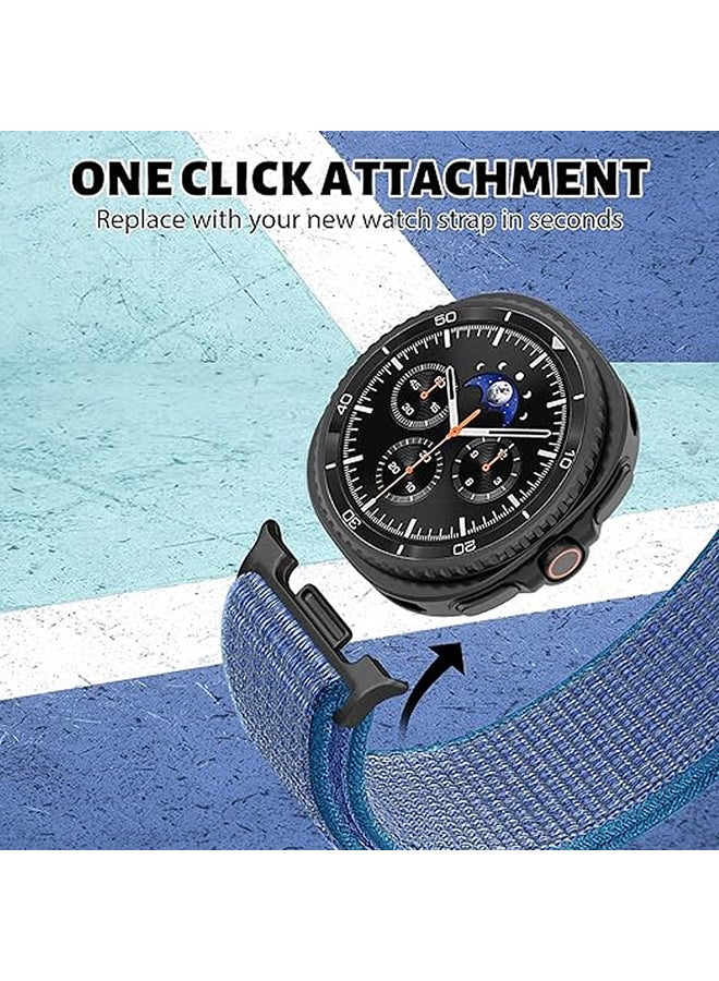 O Ozone Nylon Straps For Samsung Galaxy Watch 8 44mm 40mm/Galaxy Watch 8 Classic 46mm, Soft Sport Adjustable Replacement Strap for Men Women- Pack of 2 - Image 3