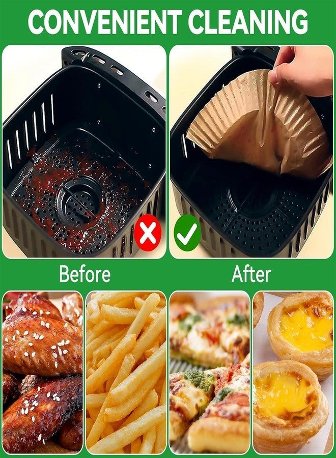 MAHNTMART Air Fryer Disposable Paper Liner, 100 Pcs Non-Stick Parchment Paper Pads, Compatible with Air Fryer (Round) - Image 4