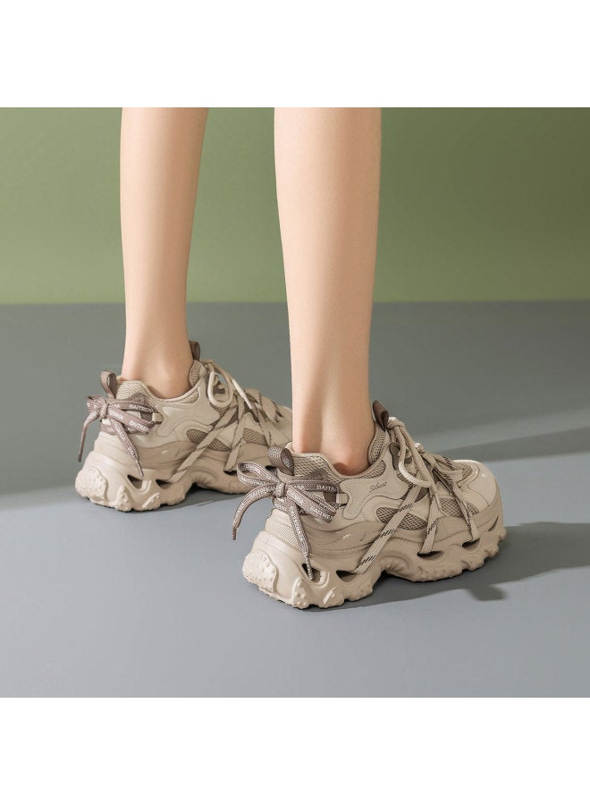 St&Sat New Running Shoes Sports Shoes Women's Double Laces Retro Dad Shoes Women's Casual Shoes Women's Shoes - Image 4