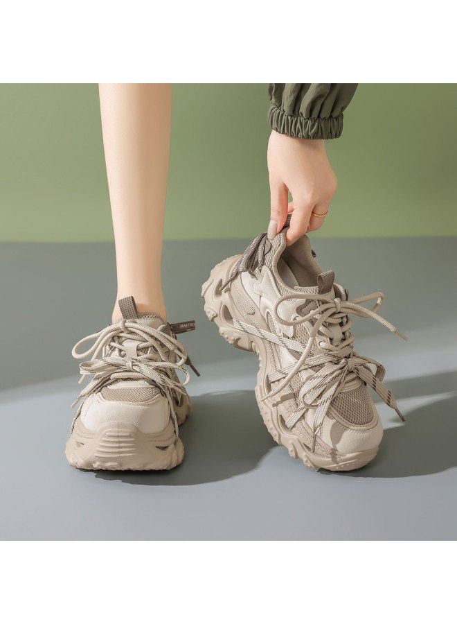 St&Sat New Running Shoes Sports Shoes Women's Double Laces Retro Dad Shoes Women's Casual Shoes Women's Shoes - Image 2