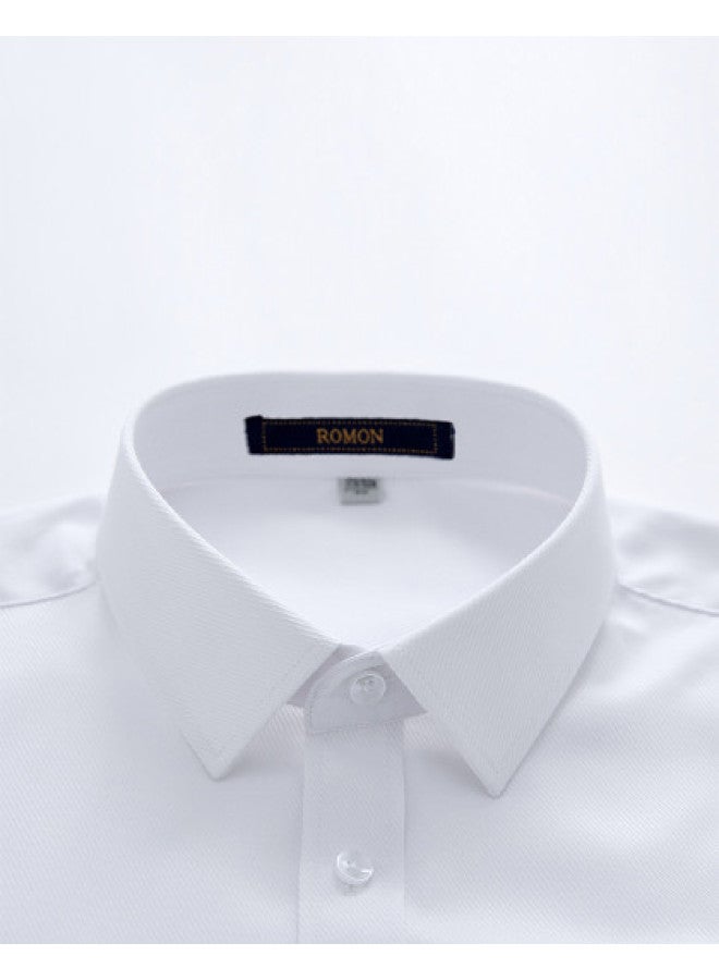 ROMON قميص رجالي بأكمام طويلة بتصميم أنيق وسهل العناية، مناسب لجميع فصول السنة، مثالي للتنقل المهني، قميص رجالي مرتب ومحدد - Image 1