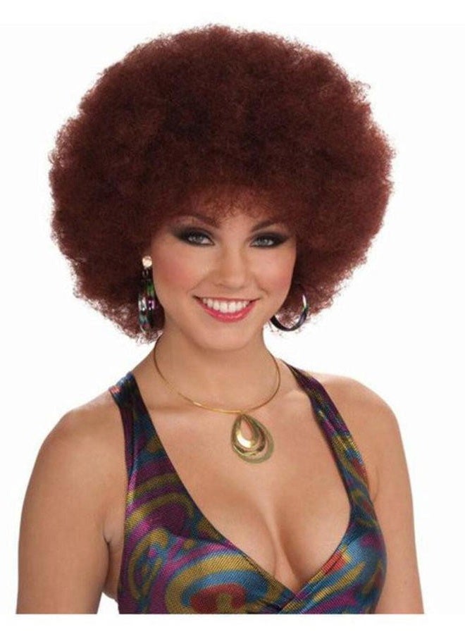 Forum Novelties Women's 70s Disco Doll Afro Costume Wig, Auburn, One Size