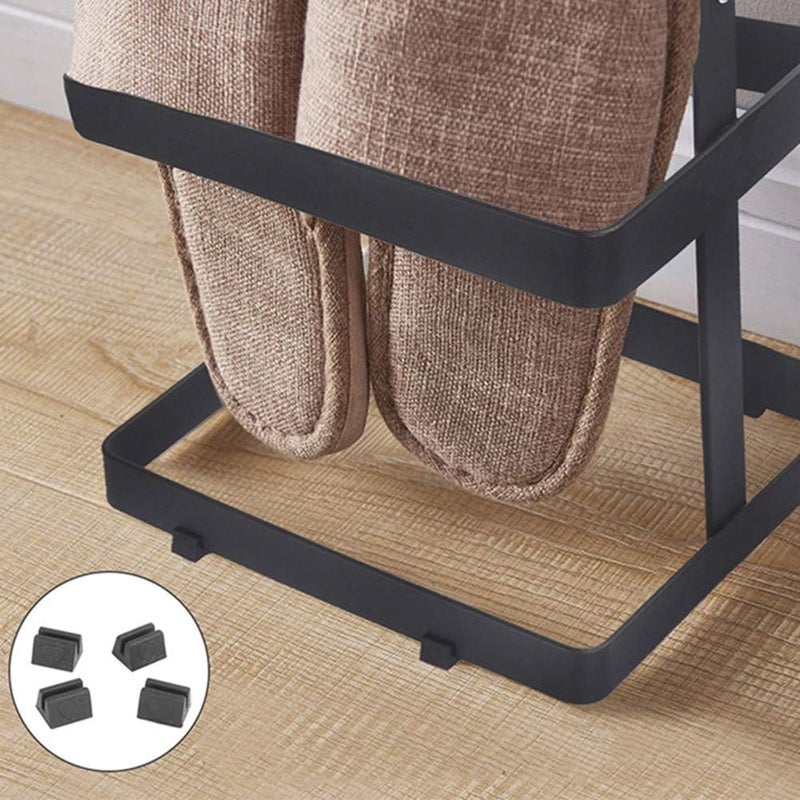 Generic ARHAT Organizers Tall Shoe Rack | Shoe Stand for Home and Office | Stylish Space Saving Portable Shoe Storage | Entryway Chappal Stand | Iron (Powder Coated) & Wood Stand (Black) - Image 3