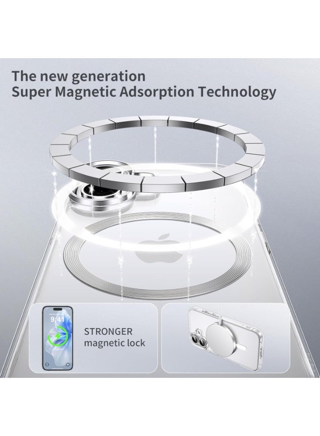 Magnetic Cover Compatible with iPhone 17 Transparent Hard PC Anti-Scratch Shockproof Case with Bumper in Flexible Soft TPU Transparent. - Image 2