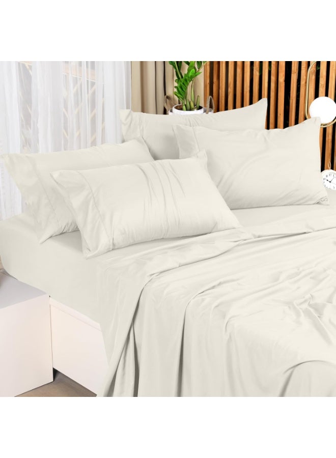 Utopia Bedding Queen Sheet Set â€“ 4 Piece Bed Sheets for Queen Size Bed, Soft and Breathable Microfiber, Includes 1 Fitted Sheet, 1 Flat Sheet and 2 Pillowcases (Ivory) - Image 5