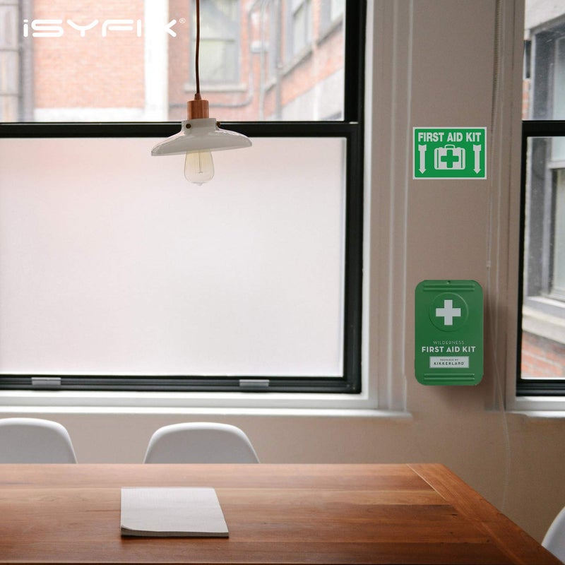 iSYFIX First Aid Kit Sticker Sign for Home, Schools & Business - 2 Pack 10x7 Inch - Premium Self-Adhesive Vinyl, Laminated for Ultimate UV, Weather, Scratch and Fade Resistance, Indoor & Outdoor - Image 4