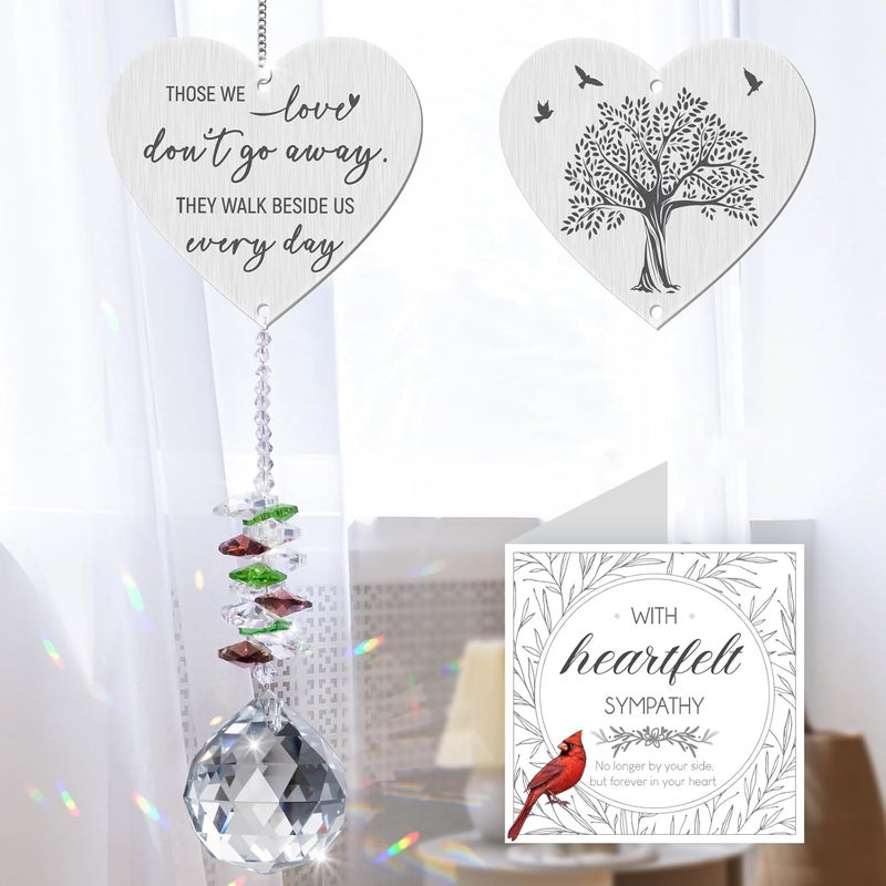 Einanmut Memorial Gift Crystal Suncatcher, Bereavement Gifts for Loss of Mum, Dad - Thinking of You Gifts, Sorry for Your Loss Gifts - Sympathy Gift Remembrance Gifts Condolence Gifts for Loss of Loved One - Image 1