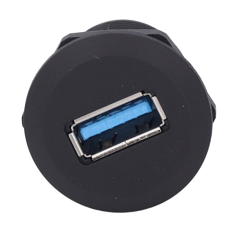 الوصلة اللوحية للتثبيت USB 3.0 المقاومة للماء بمعيار IP67، من أنثى إلى أنثى بقفل ملولب للبيئات القاسية - موصل نحاسي، غلاف من PA66 مثبط للهب V-0، بتصميم مريح للاستخدام في اللوحات - Image 2