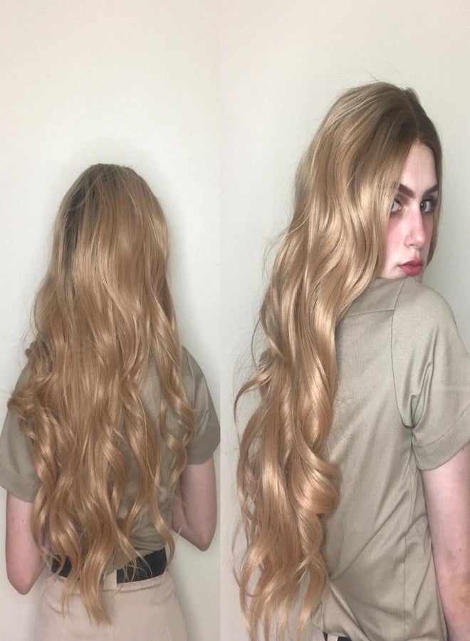 IMSTYLE Blonde Lace Front Wig Dark Rooted Wave Synthetic Wigs for Women Cosplay Party Drag Queen - Image 4