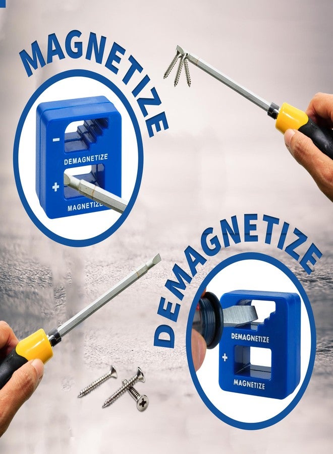 MeasuPro Demagnetizer and Magnetizer for Screwdrivers Tips, Bits, and Small Tools, Large or Big Screws, Drills, Drill Bits, Sockets, Nuts, Bolts, Nails and Precision Construction Tools - Blue - Image 5