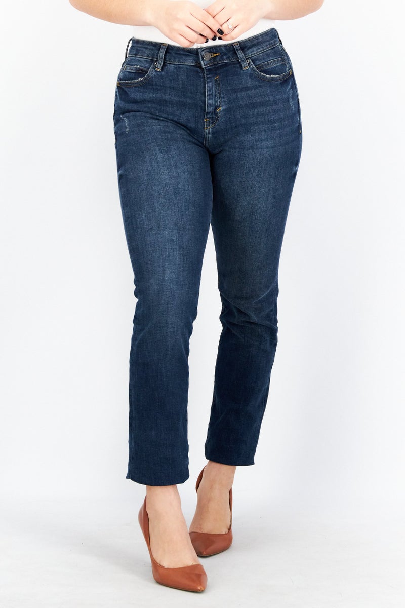 ESPRIT جينز دنيم ممدود للنساء، غسول، قابل للتمدد، أزرق - Image 1