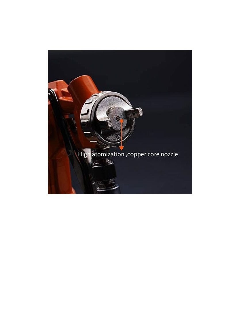 Harden Harden Pneumatic Air Spray Gun Touch Up Paint Sprayer Gravity Feed Spray Gun Auto Car Furniture Finishing Coat Painting Spraying Tool (600 Ml)  - Image 3