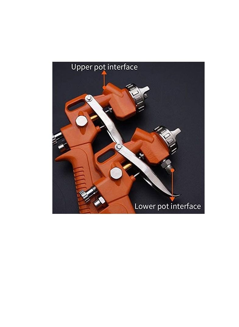 Harden Harden Pneumatic Air Spray Gun Touch Up Paint Sprayer Gravity Feed Spray Gun Auto Car Furniture Finishing Coat Painting Spraying Tool (600 Ml)  - Image 2