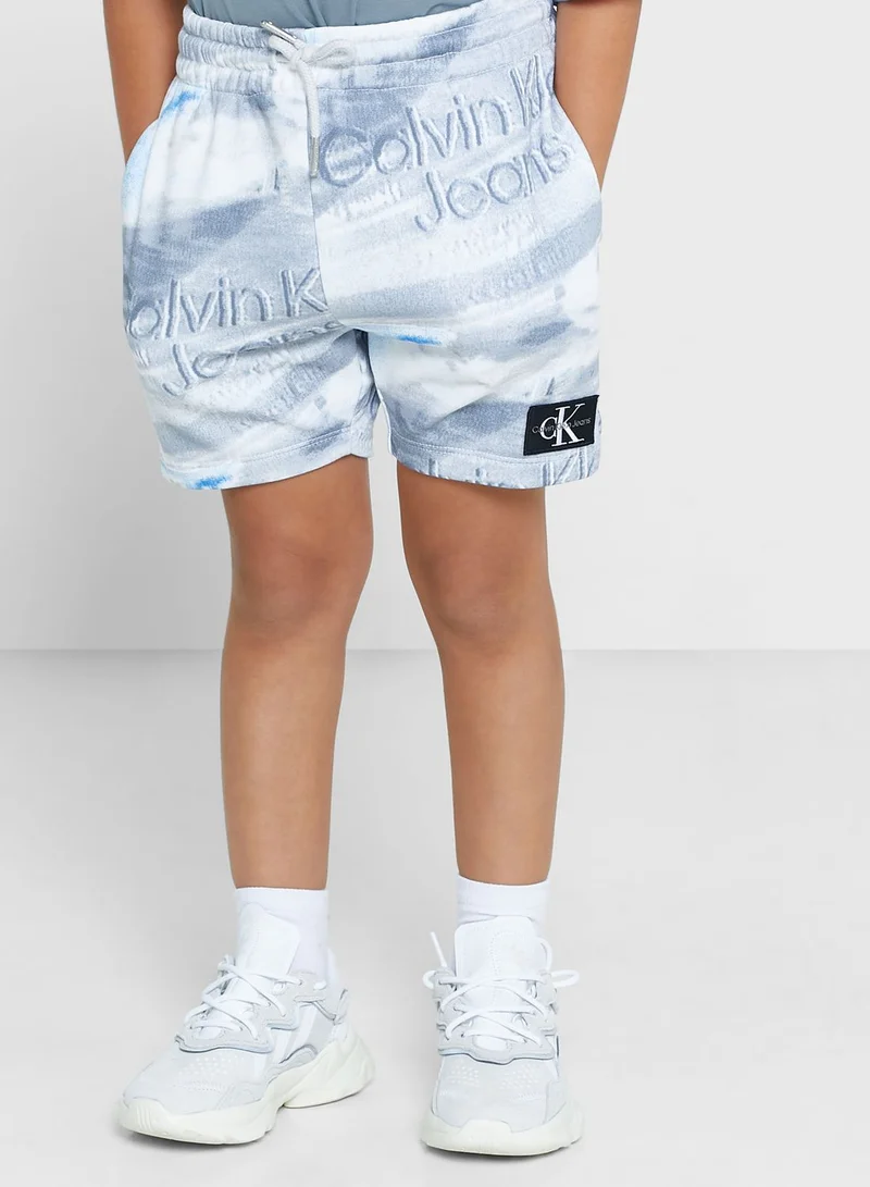 Calvin Klein Jeans Kids Logo Print Shorts