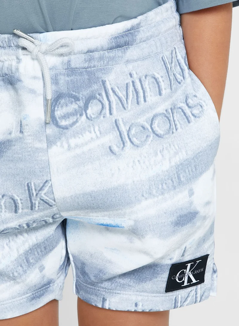 Calvin Klein Jeans Kids Logo Print Shorts