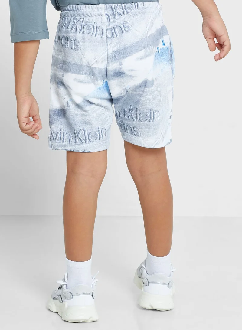 Calvin Klein Jeans Kids Logo Print Shorts