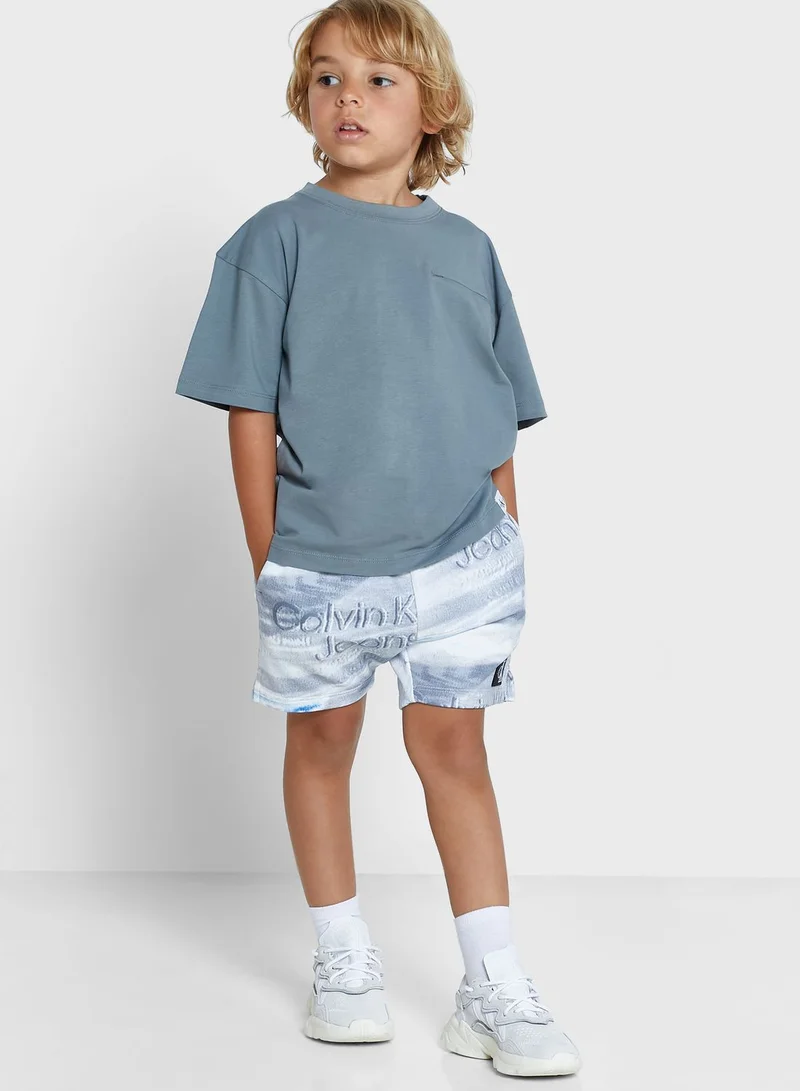 Calvin Klein Jeans Kids Logo Print Shorts
