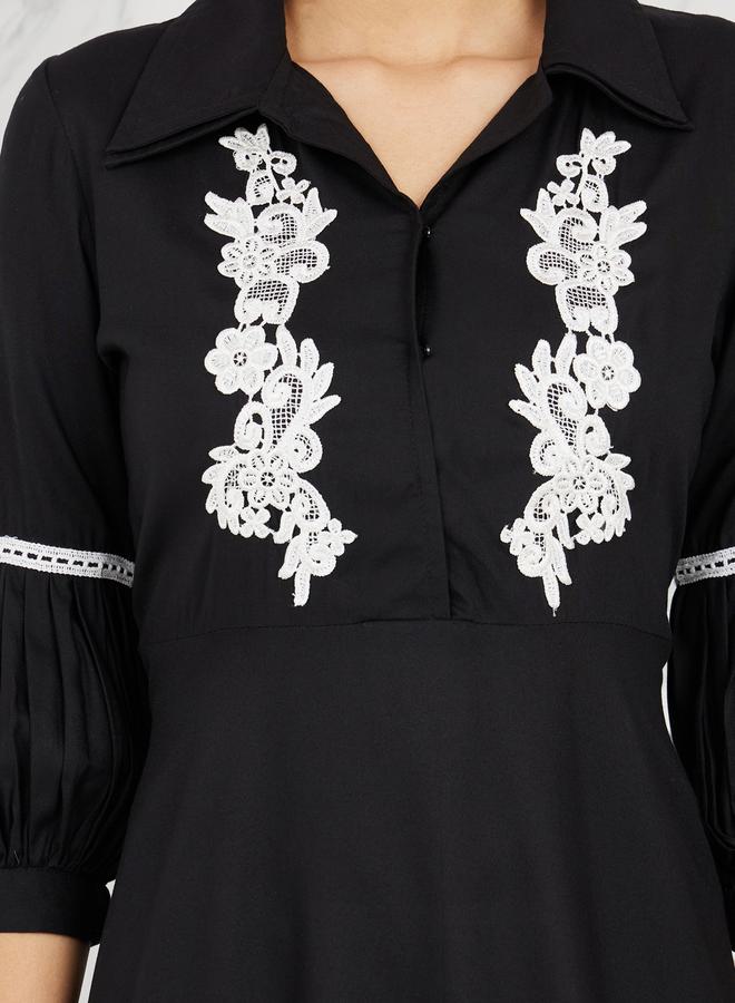Styli Floral Embroidered Dress  - Image 3
