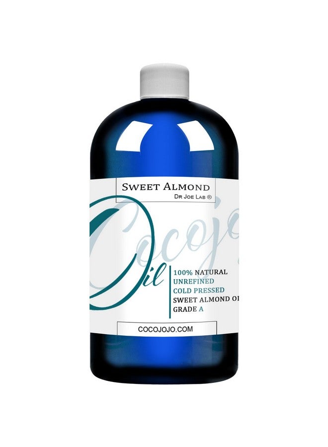 Dr Joe Lab Almond Oil 16 Oz 100% Pure Natural Sweet Almond Oil Cold Pressed Unrefined Extra Virgin For Hair Skin Body Nail And Beard Carrier Oil For Essential Oils Moisturizing & Nourishing - Image 1