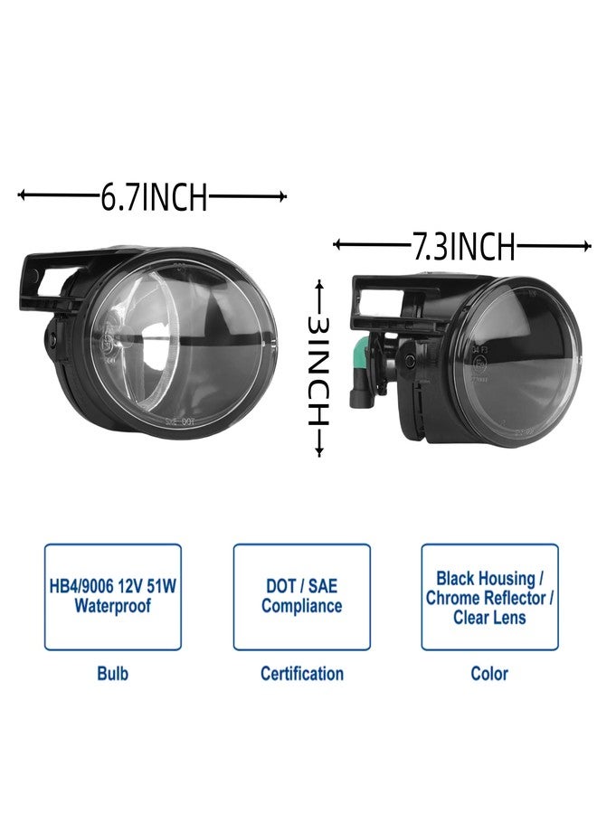 WEISIGAO Fog lights compatible with 2006 2007 2008 2009 2010 VOLKSWAGEN PASSAT OEM Fog Lamps Replacement with bulbs (Front Bumper Lights); 1 Pair Clear Lens, WM-025-A - Image 3