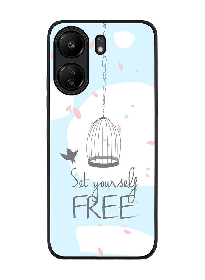 Stylizedd Rugged Black edge case for Xiaomi Poco C65, Slim fit Soft Case Flexible Rubber Edges Anti Drop TPU Gel Thin Cover- Set Yourself Free - Image 1