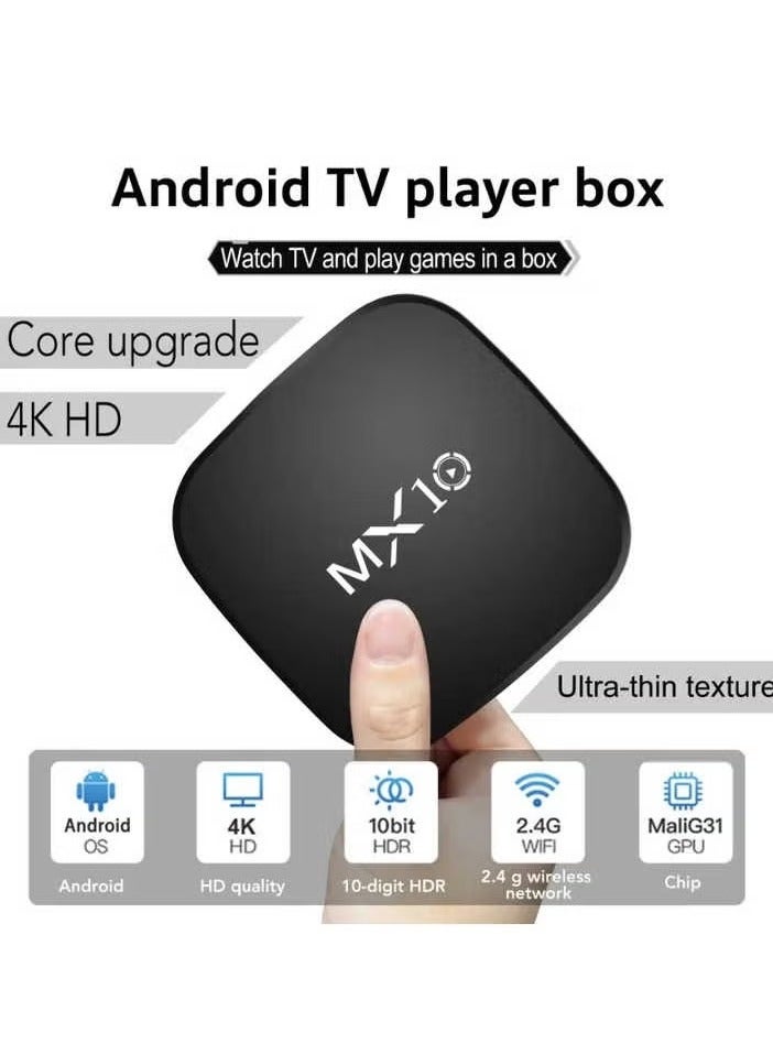 MX10 TV Box Android 13  4K 3D Smart IPTV Box with 2.4G/5G WiFi, Supports Streaming, Movies, Apps & More – HD TV Stick for Smart TV - Image 2