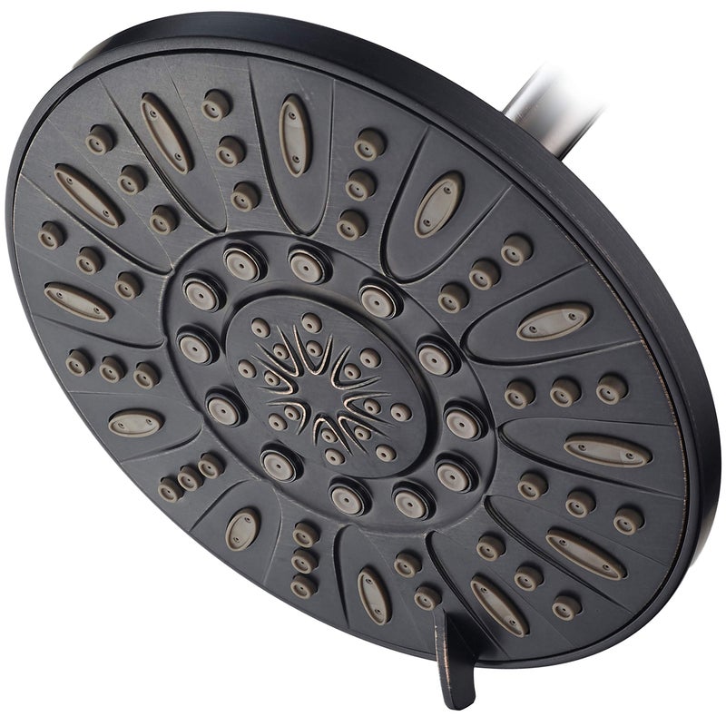 AquaDance OIL RUBBED BRONZE High Pressure 6Setting 7 Rain Shower Head Angle Adjustable AntiClog Showerhead Jets ToolFree Installation USA Standard Certified US Brand - Image 2