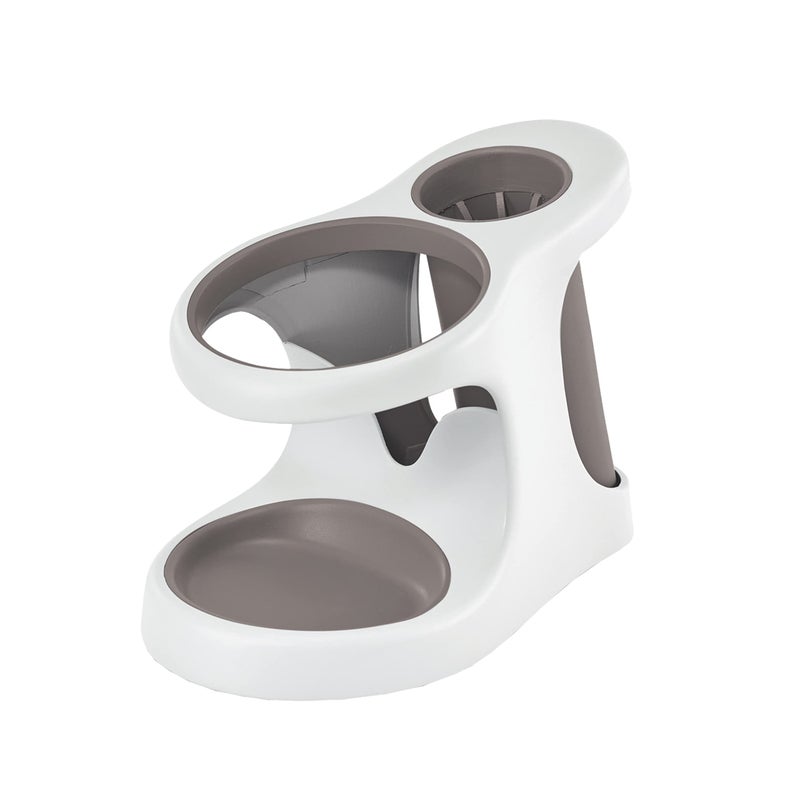 Polder ملحقات الحمام من بولدر باللونين الأبيض والرمادي لتخزين وتنظيم الأدوات