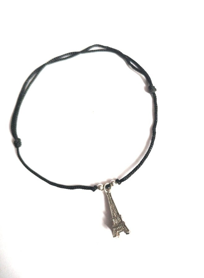 Jyokrish Handmade Adjustable Simple Black Thread twisted Hanging Danyasor anklet For Women | girls | Nazariya |Payal | Nazar Battu |Free Size |Pair of 1 - Image 2